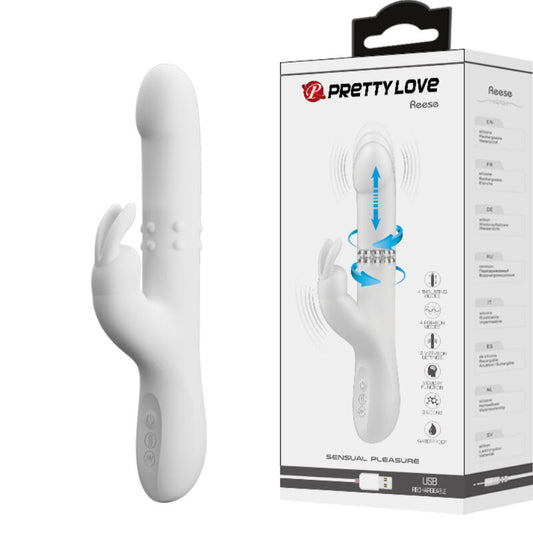 PRETTY LOVE - VIBRATORE REESE CON ROTAZIONE ARGENTO